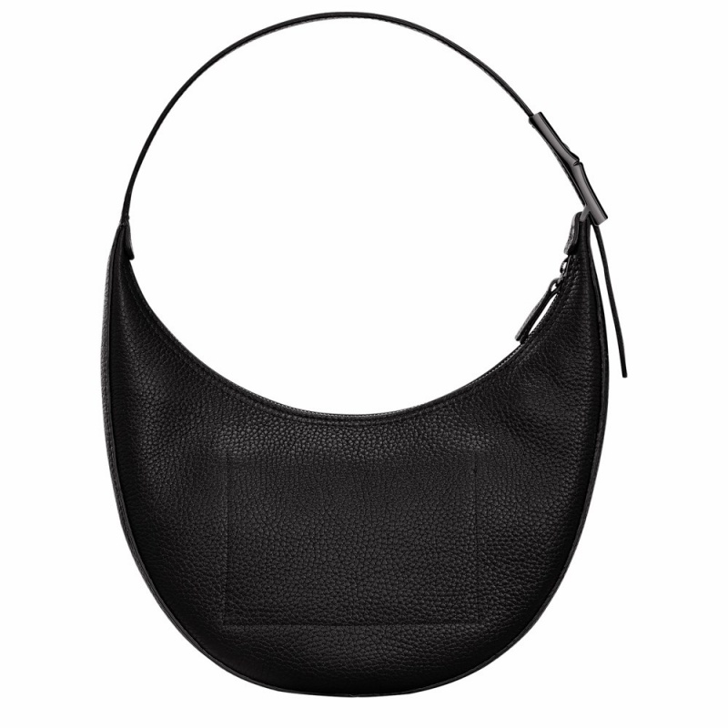 Longchamp Roseau Essential M Hobo Tasche Damen Schwarz | 082WQJBUX