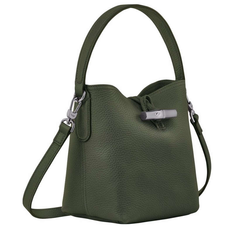 Longchamp Roseau Essential XS Bucket Tasche Damen Khaki | 961KEUZGC