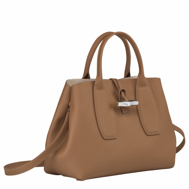 Longchamp Roseau M Handtasche Damen Beige | 925YPMKFE