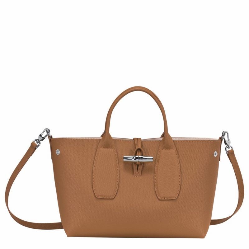 Longchamp Roseau M Handtasche Damen Beige | 925YPMKFE