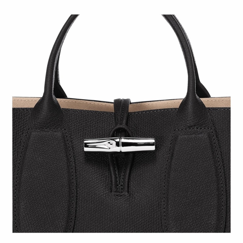 Longchamp Roseau M Handtasche Damen Schwarz | 931NVATHC