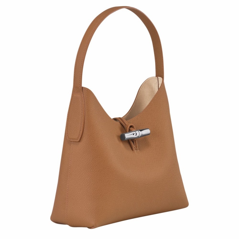 Longchamp Roseau M Hobo Tasche Damen Beige | 493LGBCOE