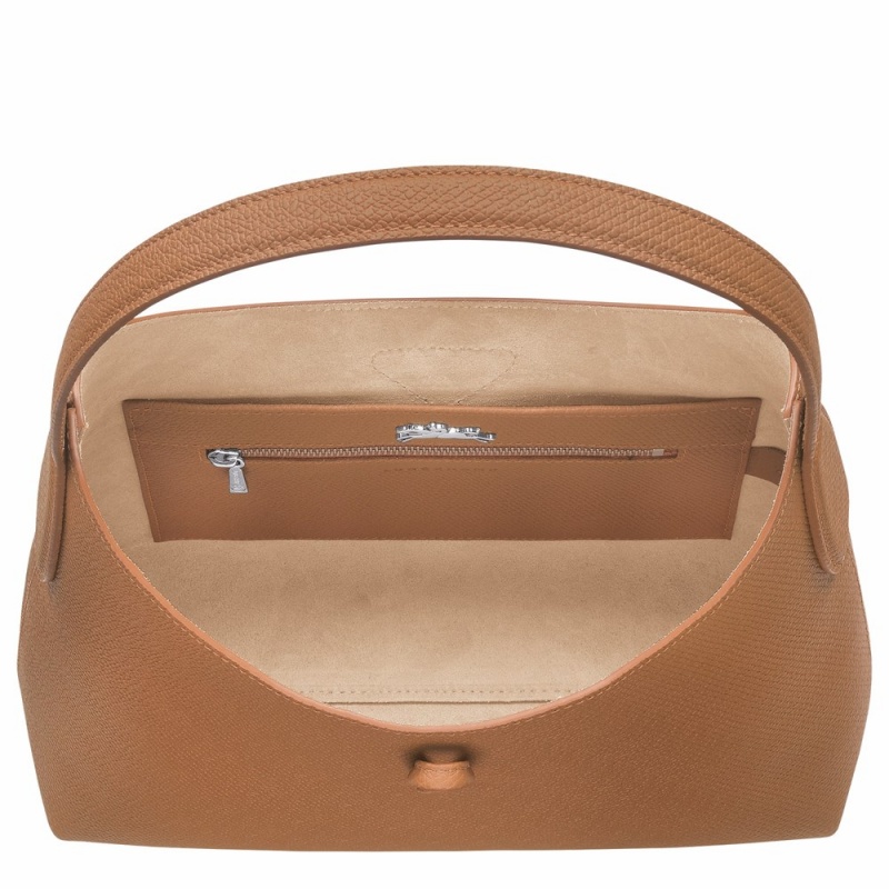 Longchamp Roseau M Hobo Tasche Damen Beige | 493LGBCOE