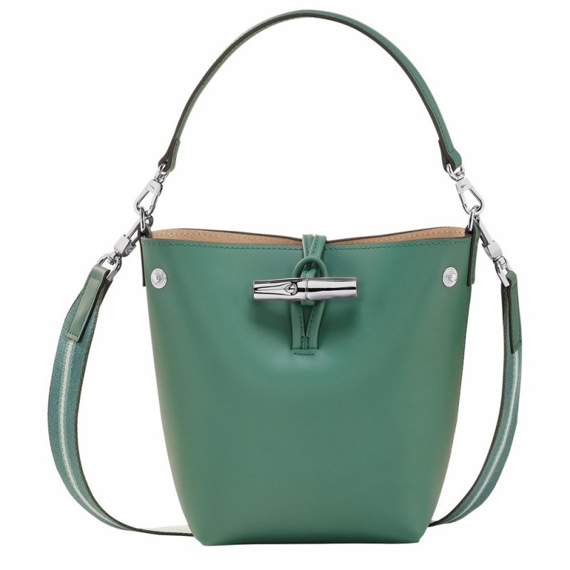 Longchamp Roseau XS Bucket Tasche Damen Olivgrün | 735JSLIBG